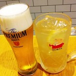 ビーフキッチン - プレモルと自家製ジンジャーハイボール