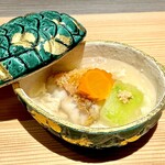 Oikawa - 甘鯛松笠焼、冬瓜、湯葉餡かけ