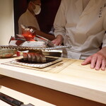 千葉たかおか - 太刀魚炙り中♪