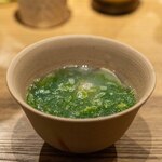タイ料理 みもっと - 2023.3 ゲーンジュード サライ（あおさのりのクリアースープ ハマグリ）