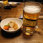 Izakaya Minoya - 生ビールとお通し