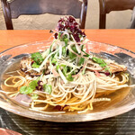 蕎麦切り 旗幟 - ニシン冷がけ蕎麦。季節中リピート何度も