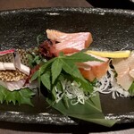 いつもの予算でワンランク上の贅沢 野饗 - 川魚の三種盛り