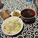 Chuugoku Meisai Gokuu - 日替わりセット　スープ、キャベツ、ザーサイ