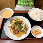 中国料理 峨嵋山 - 牛肉、白身魚、黒胡椒炒め　税込900円