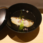 Sushi Kiraku - 黒むつと鰹出汁のお椀