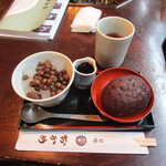 Okame Koujimachi - 豆かん・おはぎ（１ケ付き）セット