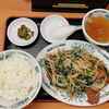日高屋 - ニラレバ炒め定食