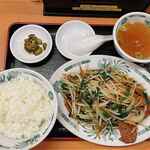 Hidakaya - ニラレバ炒め定食
