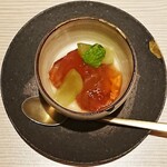 GENSUI - Dessert/ココナッツミルクのパンナコッタ 色んな葡萄 紅茶のゼリー ミント