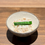 薪鳥新神戸 - 土鍋鶏そぼろご飯 ニラ