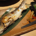 青ヶ島屋 - 鮎の塩焼き＆蓼酢
