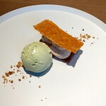 L'Agréable Esprit de GAMIN - プラリネムースのミルフィーユとピスタチオアイス