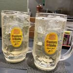 炭火串焼き 鶏料理 富所 - ハイボール