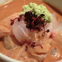 銀座 あさみ - 鯛茶漬け 1500円 の鯛の利久造り
