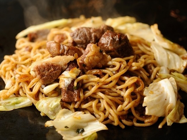 すじ 焼きそば 牛