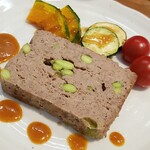 キッチン ブルー グローブ - 反対側から、枝豆が見えます