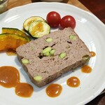 キッチン ブルー グローブ - テリーヌのアップ