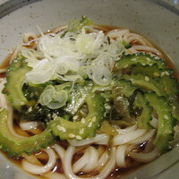 板前心 菊うら - ゴーヤと高菜の冷やしうどん