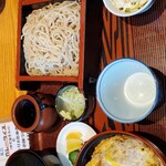 あさひ本店 - 冷たいそばとミニかつ丼 ランチ