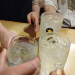 39 - 日本酒、レモンサワー、魔王ロック、黒霧水割りで乾杯！