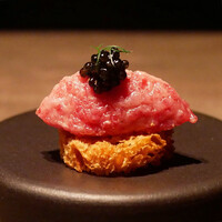 USHIGORO S. NISHIAZABU - ☆キャビア＆和牛燻製タルタル(#^.^#)☆