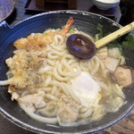 Hanaya Yohei - 鍋焼きうどん、食いかけ。写真撮るの忘れてた！