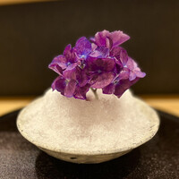 日本料理 直 - 鱧の落としと赤紫蘇のゼリー掛け