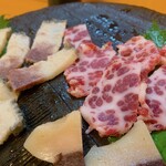 海つばめ - 【クジラ高級三種盛】幻の食材「鹿の子」、「尾の身」、「さえずり」の盛り合せ