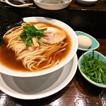 無添加 らぁ麺 奏 - 特製醤油らぁ麺+九条ネギ