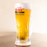 Asahi super dry draft beer