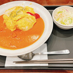 Matsuya - トマトクリーム・モーニングオムカレー並盛（サラダ付）510円