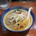 しお貫 - 浅利らーめん (麺硬め、税込￥1,000) ※麺は硬め、普通、柔らかめから選択できます