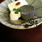 幻董庵 - 黒ゴマムースとチーズケーキ