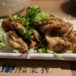 食酒工房 福楽狸 - サクランボ鶏のハラミ塩麹炒め(2023年6月)