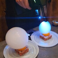 東京焼肉いのうえ 銀座店 - 瞬間燻製のパフォーマンス