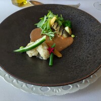 ジェームス邸 - .....hors-d'œuvre 鱧と鮎　ガスパチョと夏野菜.....