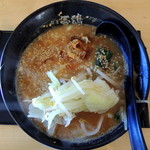 壹鶏 - 2013年8月25日(日)　味噌白湯ラーメン(800円)中太麺を選択