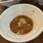 極濃湯麺 シントミ - 【2023.6.20(火)】ご飯にスープを入れた