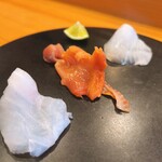 小判寿司 - オオモンハタ、アカガイ、メイチダイ