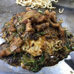 Okonomiyaki Hirano - ソバライス、ツナ、フカヒレあんかけ、酢豚