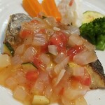 キッチン ブルー グローブ - 反対側から