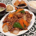 Chuugoku Meisai Gokuu - 牛肉のオイスターソース 定食