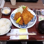 Tonkatsu Mai Senshokudou - 長崎県産真アジフライの揚げ盛り膳