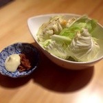 ひより　麦縄本舗　炭焼酒場 - Ｈ25.08　ちぎりキャベツと自家製甘辛みそ