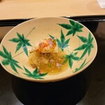 鮨 おおが - 毛ガニ、新生姜のジュレ