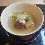 山玄茶 - 賀茂なす、粟麸、タコの柔らか煮、三度豆、生姜