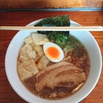 浜堂ラーメン - 豚角煮煮干そば(平麺)