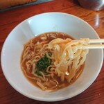 浜堂ラーメン - 海老醤油そばの麺のリフトアップ２