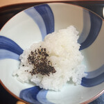 山玄茶 - 三杯目は昆布塩と鯛でんぷで♪